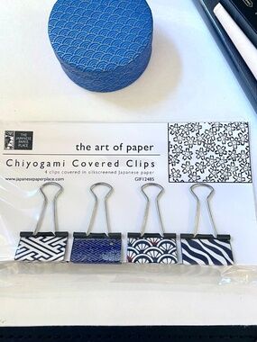 Chiyogami Covered Clips, Set of 4 (The Japanese Paper Place)